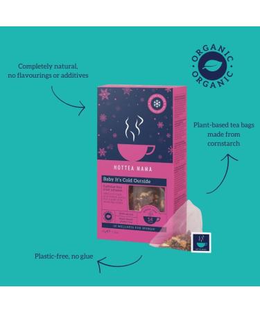 HOTTEA MAMA | Baby It s Cold Outside | Organic Whole Fruit Tea | Mulled | Caffeine Free | Christmas Tea | 14 Whole Leaf Biodegradable Pyramid Bags - Buy Online on GoSupps.com