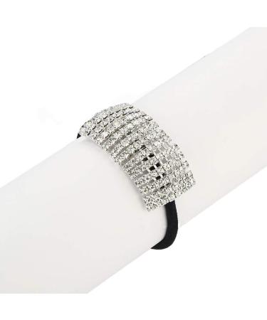 Xiwstar 3Pcs Rhinestone Hair Scrunchies Set - Elegant Elastic Hair Ties for Women and Girls - Buy Online on GoSupps.com