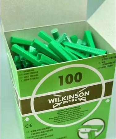 Wilkinson Sword Disposable Razor - Hospital Grade with Retractable Function | Single Edge Green Razor in Dispenser Box - Buy Online on GoSupps.com