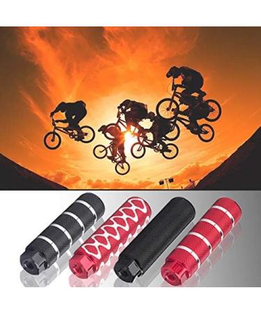 Small Star Bike Pegs 2Pcs Aluminum Alloy Anti-Skid Foot Pegs for 3/8 inch Axles - Red Stripe - Buy Online on GoSupps.com