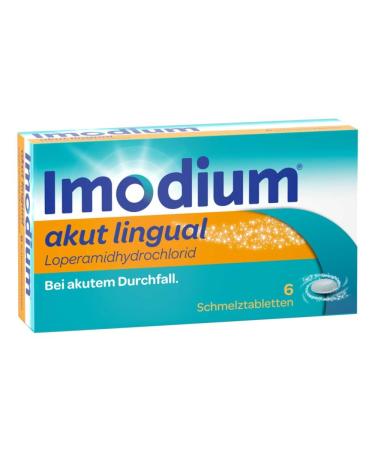 IMODIUM acute lingual - Immediate relief for acute diarrhoea Melts immediately on the tongue 6 tablets