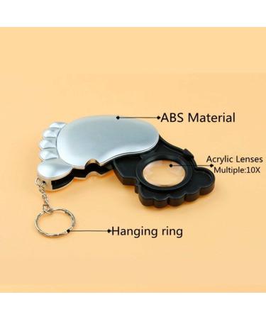 Portable Mini Glass Key Chain with LED Light Handheld Old Man Reading Magnifier for Seniors to Read Small Print Cards Stamps Jewelery Made in China - Buy Online on GoSupps.com
