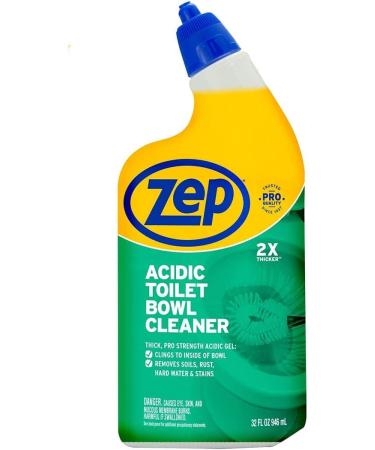 Zep Acidic Toilet Bowl Cleaner, 32 Oz, White, Wintergreen 1