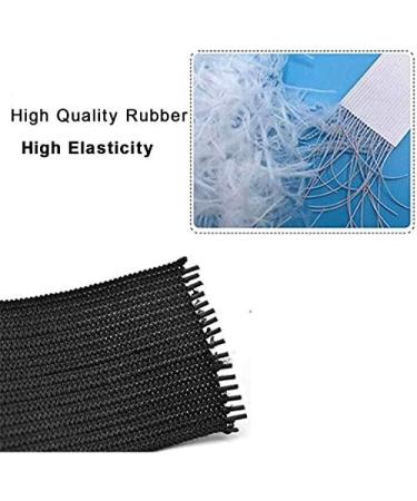 HANFINEE 1-1/2 Inch Sew on Knitted Elastic Band - Black 15 Yards | Heavy Stretch for Sewing Crafts, DIY Waistband, Bedspread & Cuff - Buy Online on GoSupps.com