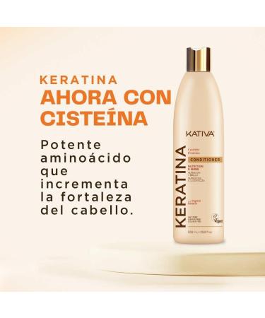 Plus Cosm tica Kativa Keratina Balsam 335 ml reconstruction softness and shine hair rinse with hydrolyzed keratin and ceramics damaged hair Fresh 355 ml Confezione da 1 - Buy Online on GoSupps.com