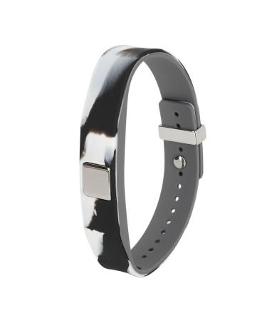 Anti-static Sports Bracelet Soft Silicone Waterproof Adjustable Negative Ion Balance Energy Bracelet Black and White