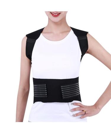 DFHBFG Self Heating Magnetic Therapy Back Waist Support Belt Adjustable Lumbar Brace Massage(M) Medium As Shown