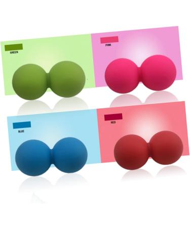 Fomiyes Oltnuss Yoga Peanut Ball | Silicone Massage Ball for Plantar Fasciitis Relief | Double Massage Fitness Tool - Red - Buy Online on GoSupps.com