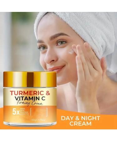 JIAOY Turmeric Vitamin C Face Cream Turmeric Facial Moisturizer for Dark Spots Wrinkles Uneven Skin Tone Antiaging Turmeric Whitening Cream Vitamin C Cream for 4 Pieces - Buy Online on GoSupps.com