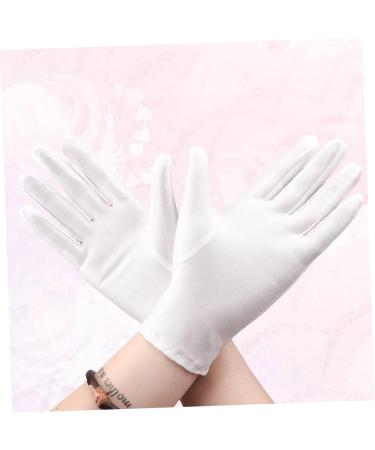 POPETPOP 3 Pairs Soft Stretchy Uniform Cotton Glove spa Glove Work Serving Industrial Formal Costume Working Glove White Miss Clothing Jewelry - Buy Online on GoSupps.com