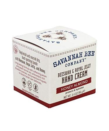 Savannah Bee Co. Beeswax Hand Cream 3.4oz Jar - Honey-Almond | Moisturizing Hand Care - Buy Online on GoSupps.com