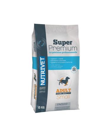 NUTRIVET - Super Premium - Adult Small - Wheat-free kibble - Dog - Rich in Animal Protein - 15 kg