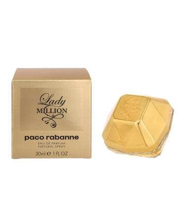 Paco Rabanne Lady Million Fragrance For Women - Warm And Spicy Scent - Notes Of Jasmine And Orange Blossom - Lasting Aroma - Seductive And Sweet - Sensual Fragrance - Edp Spray - 1 Oz 1 Fl Oz (Pack of 1)