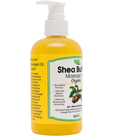 Infinix Therapy Shea Butter Massage Oil | 100% Organic Non-Greasy Formula | Therapeutic Hydration for All Skin Types | 8.4 fl oz - Buy Online on GoSupps.com