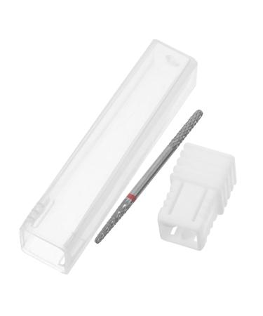 minkissy Grinding Tool Drills Drill Bits Tools Nail Bits for Nail Drill Safety Bits for Nail Drill Metal Nail Drill Bit Manicure Nail Bits Double Head Women's Nail Clippers Tungsten Steel 4.30X0.20X0.20CM As Shown 1