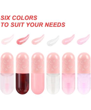 AOOWU 6 Pcs Hydrating Fruit-Flavored Lip Oil Set for Women - Long Lasting Moisturizing Lip Care Balm with Plumping Effect - No-Sticky, Transparent Gloss Tint Lipstick for Hydrated Lips - Buy Online on GoSupps.com