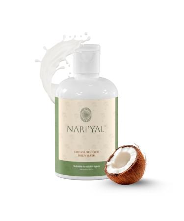 NARI'YAL Creamy Body Wash for Women & Men Hydrating Coconut Cleanser pH-Balanced with Collagen Boost Deep Moisture Tropical Scent All Skin Types 6.76 fl oz Pack of 1 6.76 Fl Oz (Pack of 1)