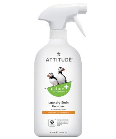 ATTITUDE Laundry Stain Remover Hypoallergenic Safe Ingredients Effective True Ecological Alternative Products Citrus Zest 27.1 Fl Oz (22500)