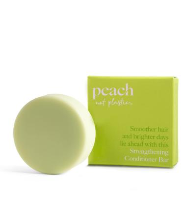 Peach not Plastic Conditioner Bar - Strengthening for Damaged & Split-prone Hair | Leaves Hair Strong and Healthy | Plant Based  Vegan & Eco Friendly | 2.82oz