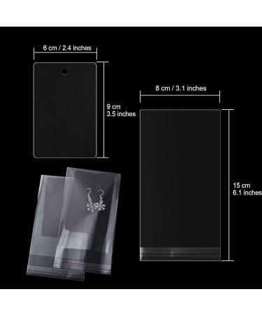 MIAHART 400 Pcs Black Earring Holder Cards with Self-Sealing Bags and Earring Backs for Jewelry Packaging - Buy Online on GoSupps.com