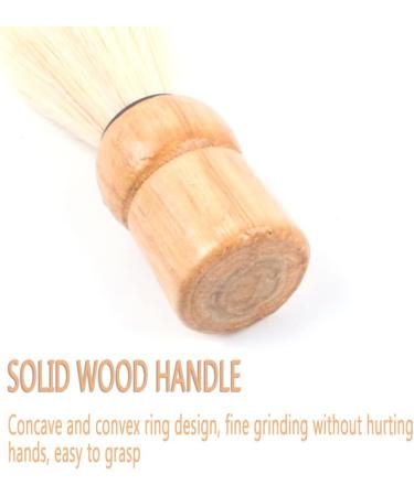KINDOYO Neck Duster Brush - Professional Barber Hairdressers Brush Soft Hair Sweep Cleaning Brush with Wooden Handle for Barber Shop Household Style 2 - Buy Online on GoSupps.com