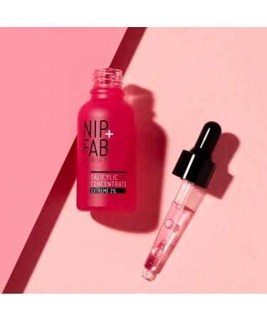 Nip + Fab Salicylic Acid Concentrate Extreme 2% | Salicylic Acid Serum | Niacinamide | BHA Acid | Vitamin B3 | Smoothing | Pore Minimizing | 30 ml - Buy Online on GoSupps.com