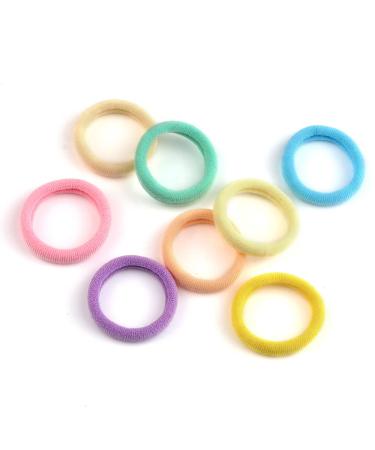 Set of 20 Girls Small 3 cm Elastic Hair Bands Colourful Children's Nylon Hair Scrunchie Ponytail Holder Hair Accessories Pastel