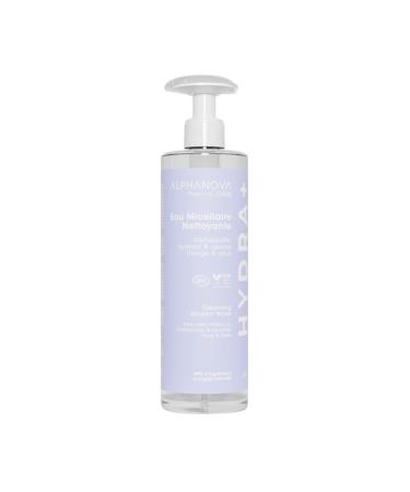 Alphanova ALPHANOVA THERMAL CARE HYDRA+ Cleansing Micellar Water - Hyaluronic Acid - Natural - Certified Organic - ECOPUSH Bottle 400 ml