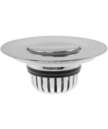 Bathroom Tub Stopper Press Pop Up Sink Drain Strainer with Anti-Clogging Filter Basket Detachable Rust Resistant Basin Sink Plug Stopper for 2.95-3.54 Inch Drain Hole CA