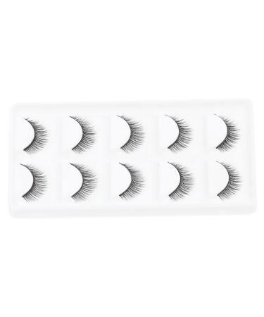 minkissy 5 Pairs Short False Eyelashes Faux Dramatic Eyelashes Thick Cross Eyelashes Long Eyelashes Dense Eyelashes 3d Artificial Eyelashes Art Eyelashes Artificial Fiber 6d Cosmetic Extend