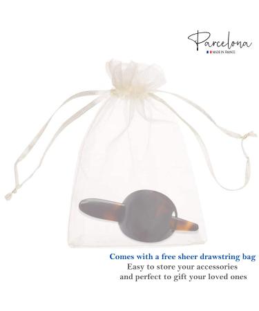 Parcelona French Classic Brown Shell Hair Bun Holder Cover Barrette Clip - Buy Online on GoSupps.com