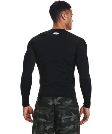 Under Armour Men's HeatGear Compression Long-Sleeve T-Shirt Black/Steel - Size Medium - Buy Online on GoSupps.com