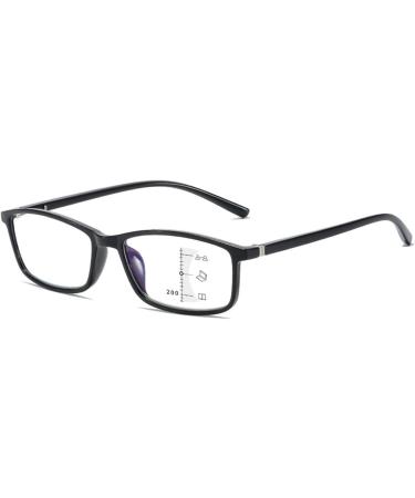 Retro-Progressive Multifocus Reading Glasses - Anti-Blue Light Small Frame for Distance & Close Use (1.50 Bright Black) - Perfect for Middle-Aged & Seniors - Buy Online on GoSupps.com