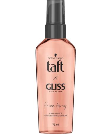 Taft x Gliss Frizz Away Serum (75 ml) anti-frizz provides up to 24 hours of frizz control, ensures anti-static and detangled hair