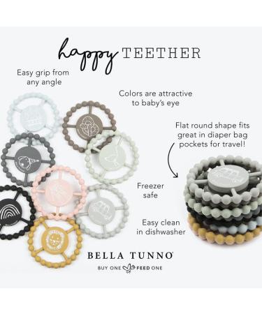 Bella Tunno Happy Teether for Girls - Non-Toxic BPA Free Teething Ring | Soothe Gums with Easy Grip Silicone Toy - Buy Online on GoSupps.com