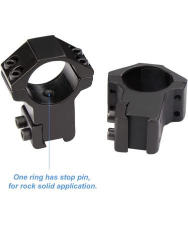 Modkin 1 Inch Dovetail Scope Rings - High Profile Mount for 11mm Rails - Set of 2 with Stop Pin - Buy Online on GoSupps.com