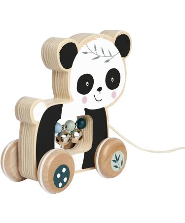Eichhorn Pull-Along Panda Toy - 15 cm Birch Wood with Sounds & Movement | Perfect for 1 Year + | International Shipping Available - Buy Online on GoSupps.com