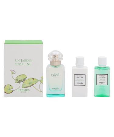Hermes UN JARDIN SUR LE NIL EDT SPRAY 1.6 OZ & BODY LOTION 1.3 OZ & SHOWER GEL 1.3 OZ - Buy Online on GoSupps.com