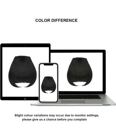 BUYOGET Clip in Fringe Hair Extension Natural Natural Black Straight Fake fringe Clip on Bangs Hair Clip for Women Girls Natural Black #1B - Buy Online on GoSupps.com