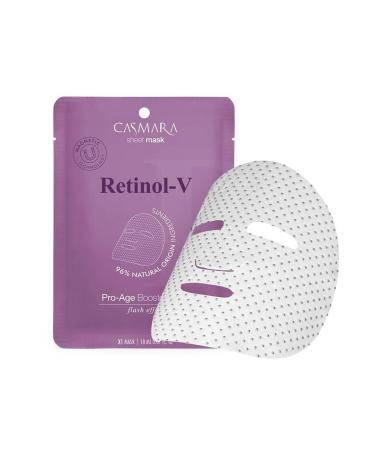 CASMARA PRO-AGE BOOSTER SHEET MASK (RETINOL-V) 10 UNITS + One pair no show sock from Cooper & Jin sock as gift