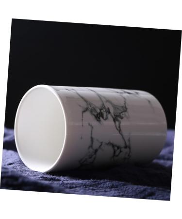 Hoement Mouthwear Teaspoon Holder - Stylish Ceramic Bathroom Accessories Makeup Brush Cup Toothbrush Holder & Drinking Cups for Home & Office - Buy Online on GoSupps.com