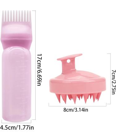 Root Ridge Applicator Bottle Set - 2 Pieces with Scalp Massager Shampoo Brush & Treatment Tools for Home Salon - Buy Online on GoSupps.com