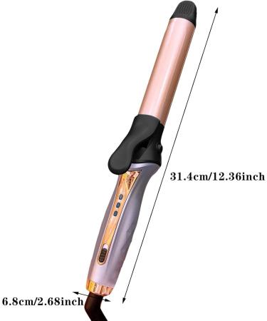 2-in-1 Curling Wand & Hair Straightener - Automatic Rotating Ceramic Ionic Hair Styling Tool for All Hair Types - Multi-functional Curler in Purple - Buy Online on GoSupps.com