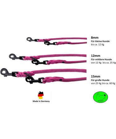Adjustable Dog Liner for Small & Large Dogs - 2.40m Pink | Durable Double Linen with Black Hooks - Buy Online on GoSupps.com