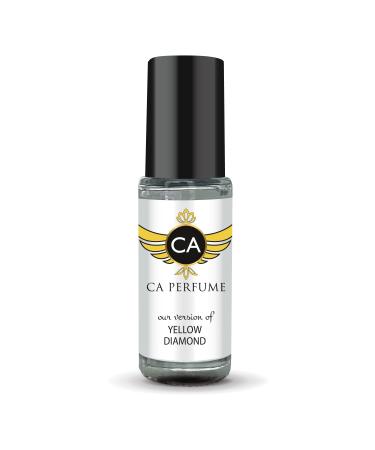 CA Perfume Impression of Yellow Diamond For Women Replica Fragrance Body Oil Dupes Alcohol-Free Essential Aromatherapy Sample Travel Size Concentrated Long Lasting Attar Roll-On 0.14 Fl Oz/4ml-X1
