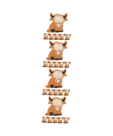 COHEALI 40 Pcs Highland Beads Silicone Beads Animal Beads Silica Gel Toy Baby Cute Light Brown Light Brownx4pcs 2.8x2.7cmx4pcs