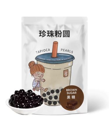 Starry Mart Quick Cook Tapioca Pearls for Bubble Milk Tea Boba Tea Dessert Topping 500g (Brown Sugar Flavour)