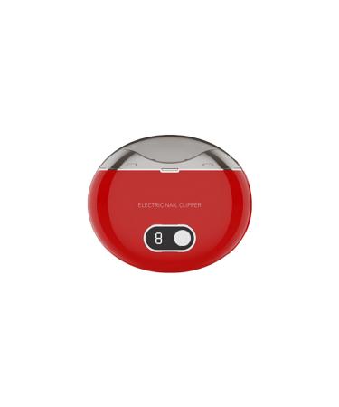 kawehiop Electric Nail Cutter with Three-Speed Speed Adjustment Automatic Nail Fingernail ABS Electric Nail Clip Nail Clippers Red