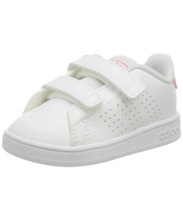 adidas Boy's Unisex Kids Advantage Cf I Sneaker Child 1 UK White Ftw Bla Rosrea Ftw Bla 000