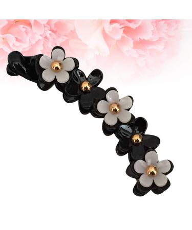 Lurrose Acrylic Banana Hair Clip Ponytail Holder Strong Tension Hair Claw Barrette - Black for Women & Girls - Buy Online on GoSupps.com